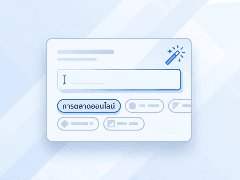 ใส่คีย์เวิร์ดหรือหัวข้อ