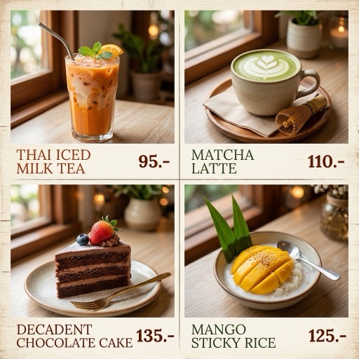 ตัวอย่าง: เมนู / รายการ